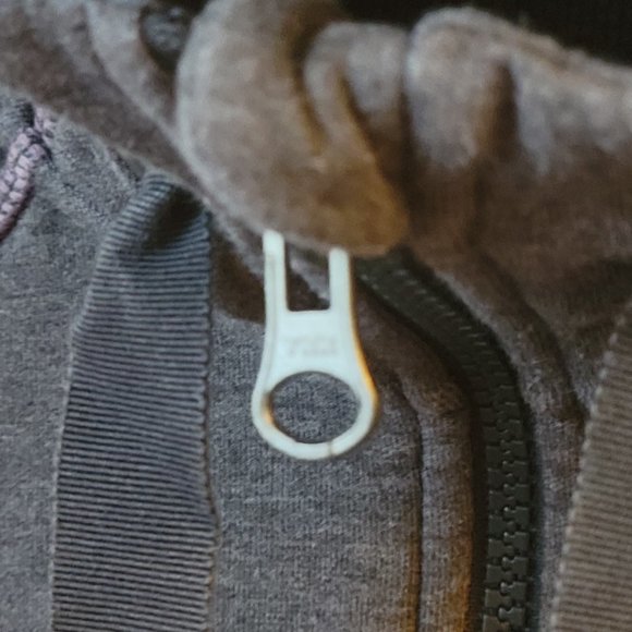 Athleta Full Zip Fleece Lined Gray Hoodie - Picture 7 of 13